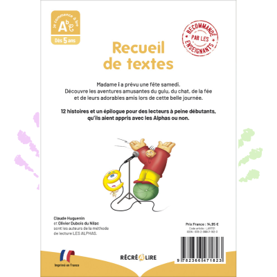 Recueil de textes Les Alphas – 12 histoires faciles à lire | Méthode lecture phonique