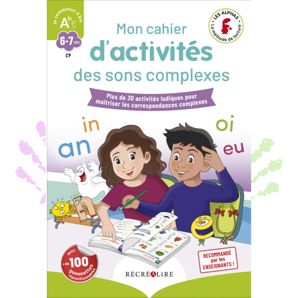 [PRODUIT DÉCLASSÉ] Mon cahier d’activités des sons complexes Les Alphas - 35 activités avec plus de 100 gommettes
