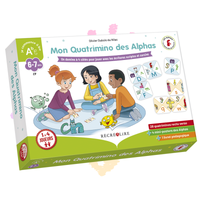 Mon Quatrimino des Alphas – Jeu éducatif pour apprendre les écritures scripte et cursive | Dès 5 ans