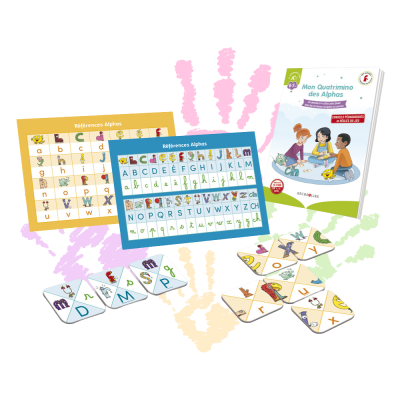 Mon Quatrimino des Alphas – Jeu éducatif pour apprendre les écritures scripte et cursive | Dès 5 ans