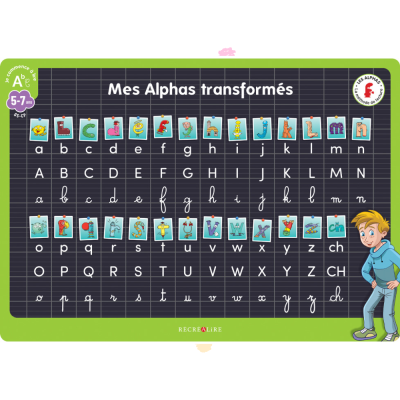 Mon sous-main des Alphas transformés – Apprendre les correspondances avec les lettres dès 5 ans
