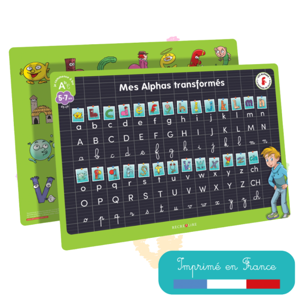 [PRODUIT DECLASSE] Mon sous-main des Alphas transformés - Je commence à lire les différentes lettres dès 5 ans CP