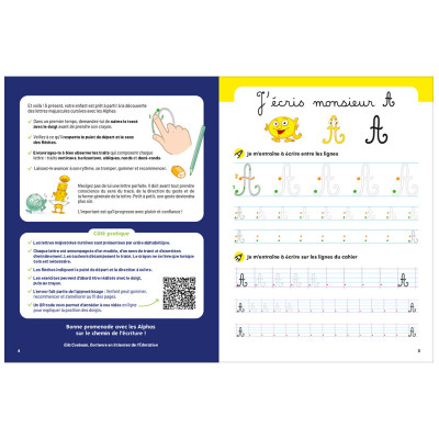 Cahier d'écriture majuscules cursives Alphas - Éditions Récréalire