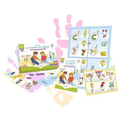 Les invités des Alphas | Coffret jeux sons complexes 6‑8 ans | Orthographe in, on, eau… Les invités des Alphas | Coffret jeux sons complexes 6‑8 ans | Orthographe in, on, eau…
