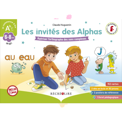 Les invités des Alphas | Coffret jeux sons complexes 6‑8 ans | Orthographe in, on, eau… Les invités des Alphas | Coffret jeux sons complexes 6‑8 ans | Orthographe in, on, eau…