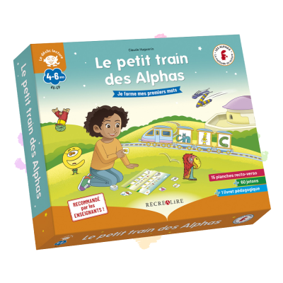 Le petit train des Alphas – Jeu de lecture dès 4 ans | 60 premiers mots à former | Méthode Les Alphas Le petit train des Alphas – Jeu de lecture dès 4 ans | 60 premiers mots à former | Méthode Les Alphas