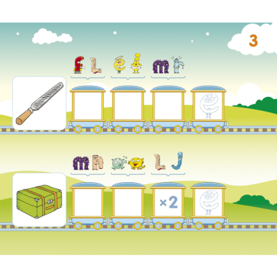 Le petit train des Alphas – Jeu de lecture dès 4 ans | 60 premiers mots à former | Méthode Les Alphas Le petit train des Alphas – Jeu de lecture dès 4 ans | 60 premiers mots à former | Méthode Les Alphas