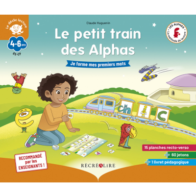 Le petit train des Alphas – Jeu de lecture dès 4 ans | 60 premiers mots à former | Méthode Les Alphas Le petit train des Alphas – Jeu de lecture dès 4 ans | 60 premiers mots à former | Méthode Les Alphas