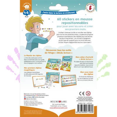 Planche de 60 stickers Les Alphas – Autocollants 3D repositionnables dès 3 ans | Apprendre en s’amusant Planche de 60 stickers Les Alphas – Autocollants 3D repositionnables dès 3 ans | Apprendre en s’amusant