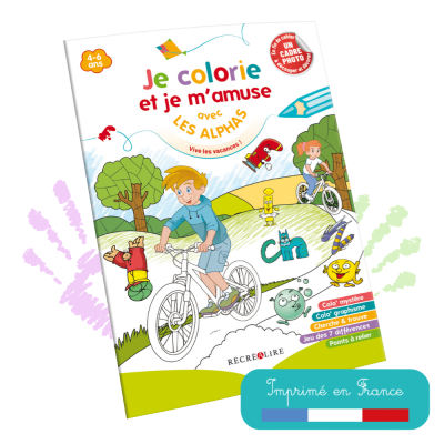 Je colorie et je m’amuse avec Les Alphas – Spécial vacances | Cahier d’activités dès 4 ans