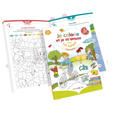 Je colorie et je m’amuse avec Les Alphas – Spécial vacances | Cahier d’activités dès 4 ans