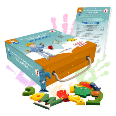 Figurines Les Alphas | Coffret 28 lettres pour apprendre à lire dès 4 ans Figurines Les Alphas | Coffret 28 lettres pour apprendre à lire dès 4 ans