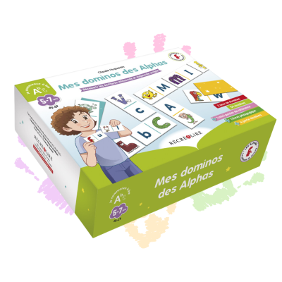 Mes 54 dominos des Alphas – Jeu éducatif pour découvrir les lettres et types d’écriture dès 5 ans Mes 54 dominos des Alphas – Jeu éducatif pour découvrir les lettres et types d’écriture dès 5 ans