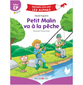 Première de couverture du livre Petit Malin le gulu et papy pêchent au bord de l'eau