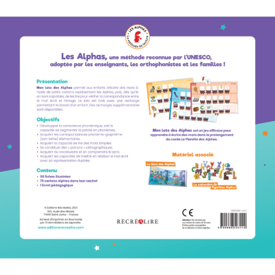 Mon Loto des Alphas – Jeu phonémique pour apprendre à lire dès 4 ans (GS & CP) Mon Loto des Alphas – Jeu phonémique pour apprendre à lire dès 4 ans (GS & CP)