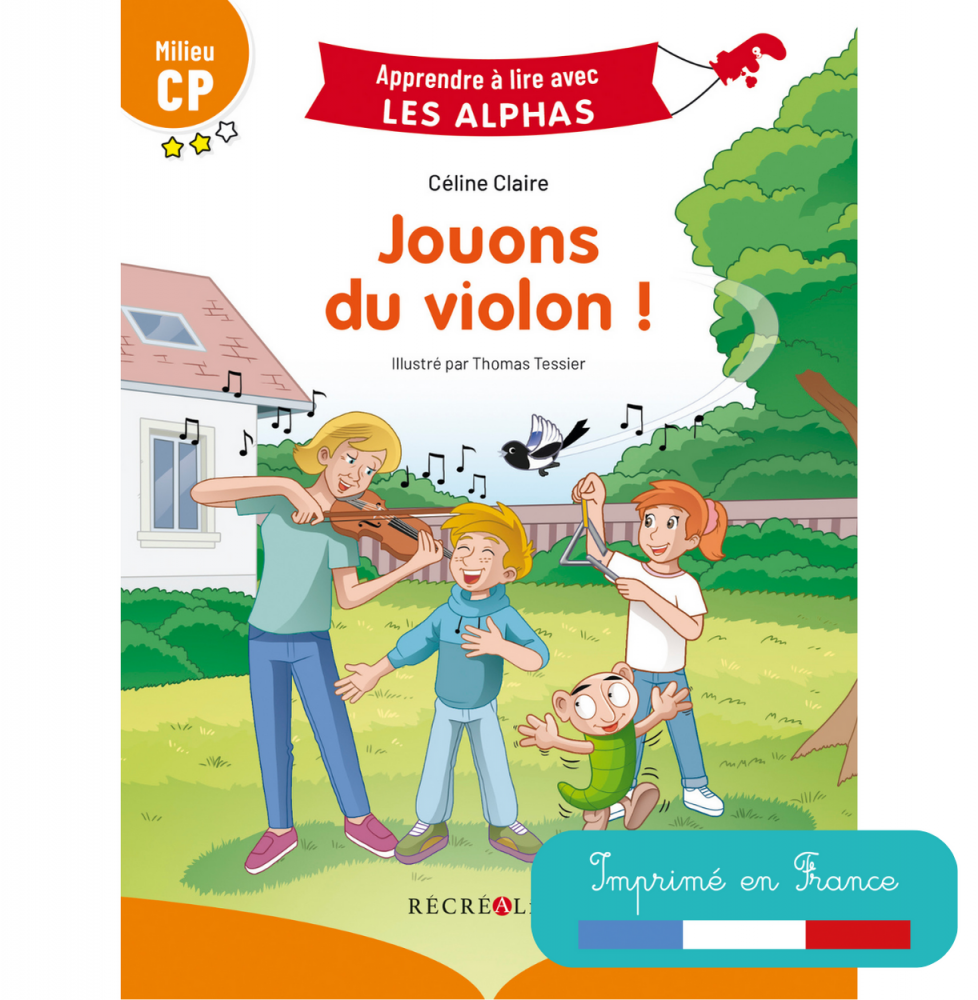 Première de couverture de Jouons du violon avec vignette Imprimé en France