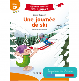 couverture une journée de ski avec vignette Imprimé en France