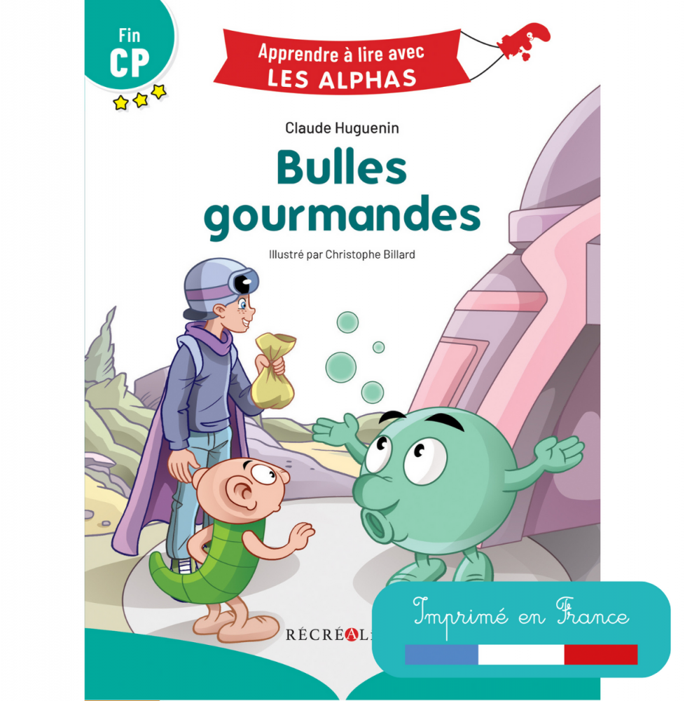 Première de couverture de bulles gourmandes avec vignette Imprimé en France