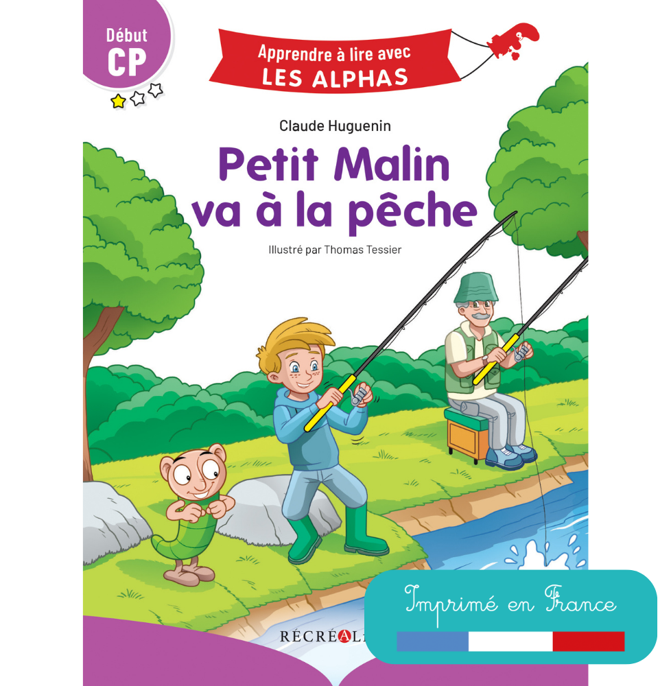 Première de couverture du livre Petit Malin avec vignette imprimé en France