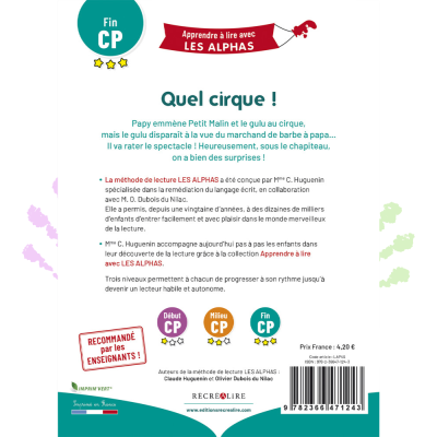 Quel cirque ! | Lecture CP niveau 3 avec Les Alphas – Fin CP Quel cirque ! | Lecture CP niveau 3 avec Les Alphas – Fin CP