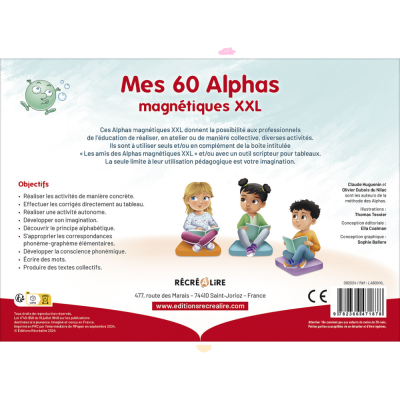 60 Alphas magnétiques XXL | Lettres aimantées pédagogiques dès 4 ans 60 Alphas magnétiques XXL | Lettres aimantées pédagogiques dès 4 ans