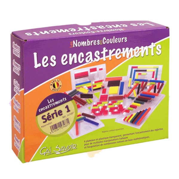 Les 6 plateaux d'encastrement et ses fiches maternelle GS - Méthode Cuisenaire - Mathématiques école