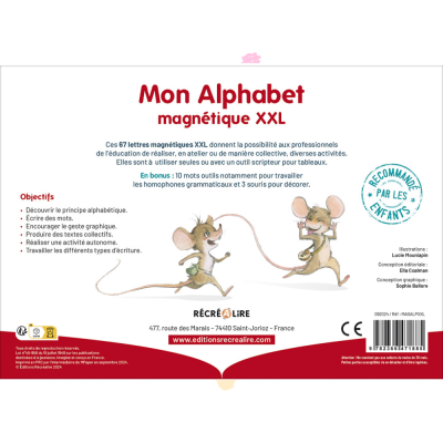 Alphabet magnétique XXL | Lettres aimantées géantes + 10 mots outils | Dès 4 ans Alphabet magnétique XXL | Lettres aimantées géantes + 10 mots outils | Dès 4 ans