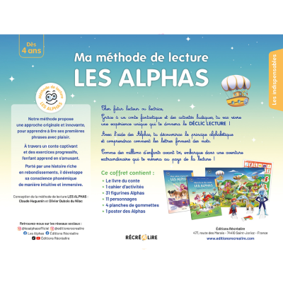 Ma méthode de lecture Les Alphas – Nouvelle édition | Coffret complet à prix doux Ma méthode de lecture Les Alphas – Nouvelle édition | Coffret complet à prix doux
