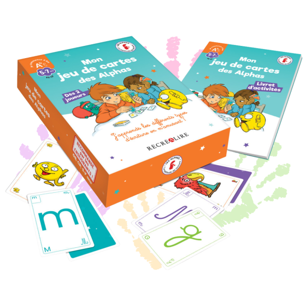 Mon jeu de cartes des Alphas – 142 cartes pour apprendre les écritures | Dès 5 ans, GS et CP