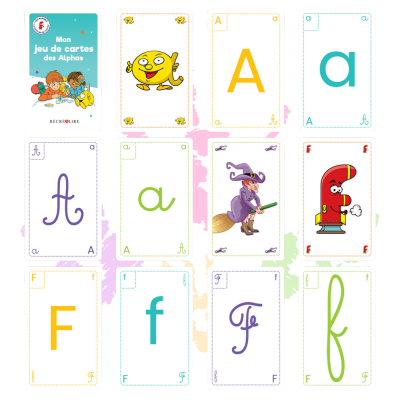 Mon jeu de cartes des Alphas – 142 cartes pour apprendre les écritures | Dès 5 ans, GS et CP Mon jeu de cartes des Alphas – 142 cartes pour apprendre les écritures | Dès 5 ans, GS et CP