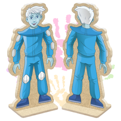Figurines bois Les Alphas – 5 personnages du conte [Reconditionné] – Petit Malin, Cosmopolux, Fée, Furiosa, Bêta