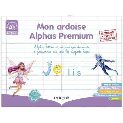 Ardoise Alphas Premium | 127 stickers repositionnables | Lettres + personnages conte Ardoise Alphas Premium | 127 stickers repositionnables | Lettres + personnages conte
