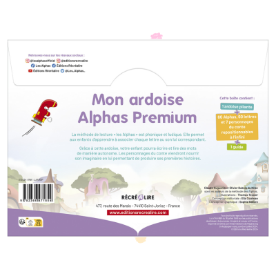 Ardoise Alphas Premium | 127 stickers repositionnables | Lettres + personnages conte Ardoise Alphas Premium | 127 stickers repositionnables | Lettres + personnages conte