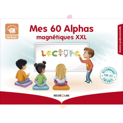 60 Alphas magnétiques XXL | Lettres aimantées pédagogiques dès 4 ans