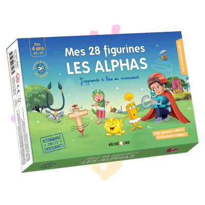 Mes 28 figurines Les Alphas – Coffret lecture dès 4 ans (GS-CP) – Éditions Récréalire