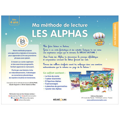 Ma méthode de lecture Les Alphas – Nouvelle édition  | Coffret complet à prix doux