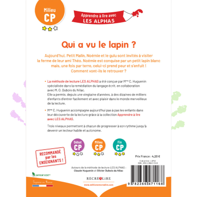 Qui a vu le lapin ? | Lecture CP niveau 2 avec Les Alphas – Milieu CP